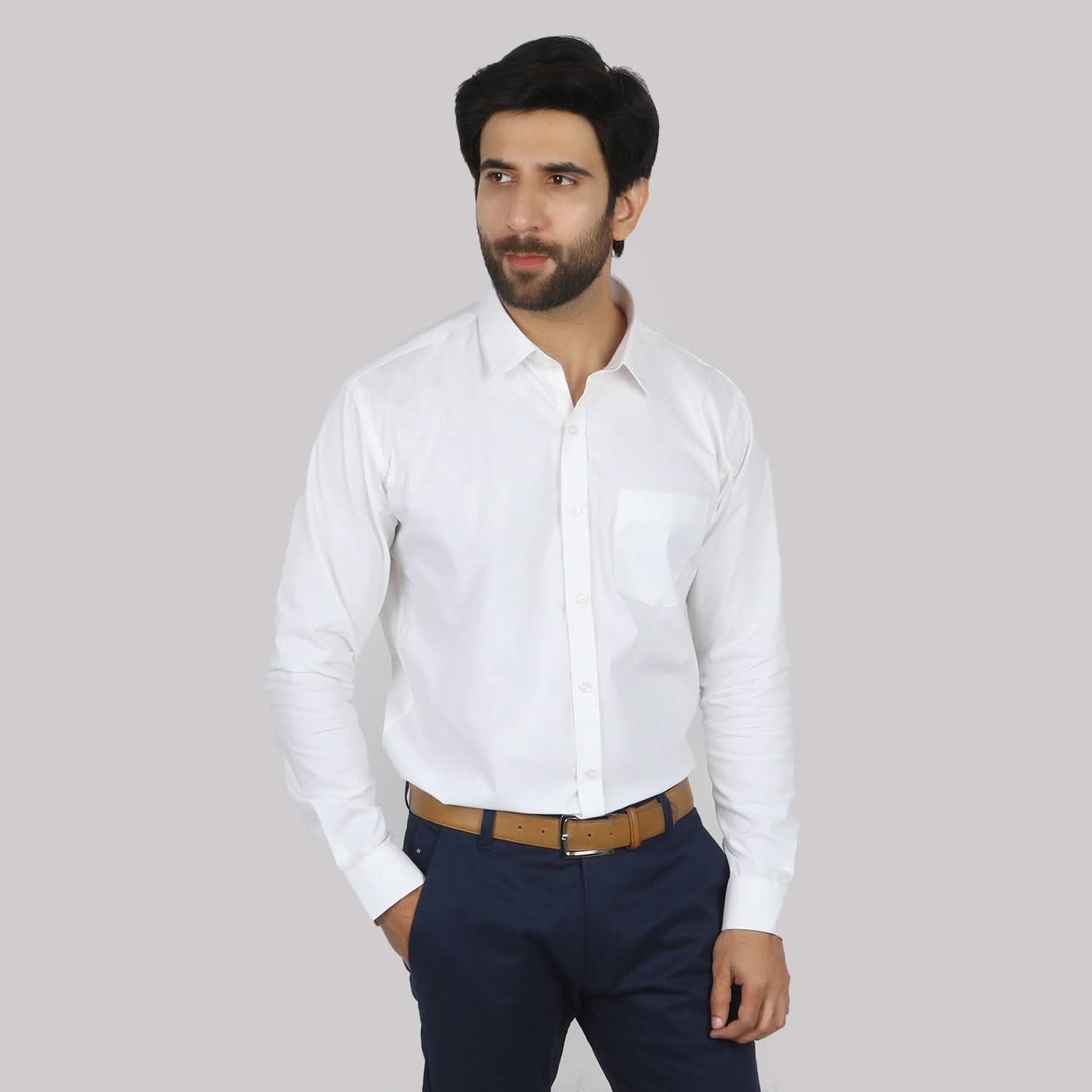 Valuable Men's Formal Shirt - White, Men's Shirts, Chase Value, Chase Value