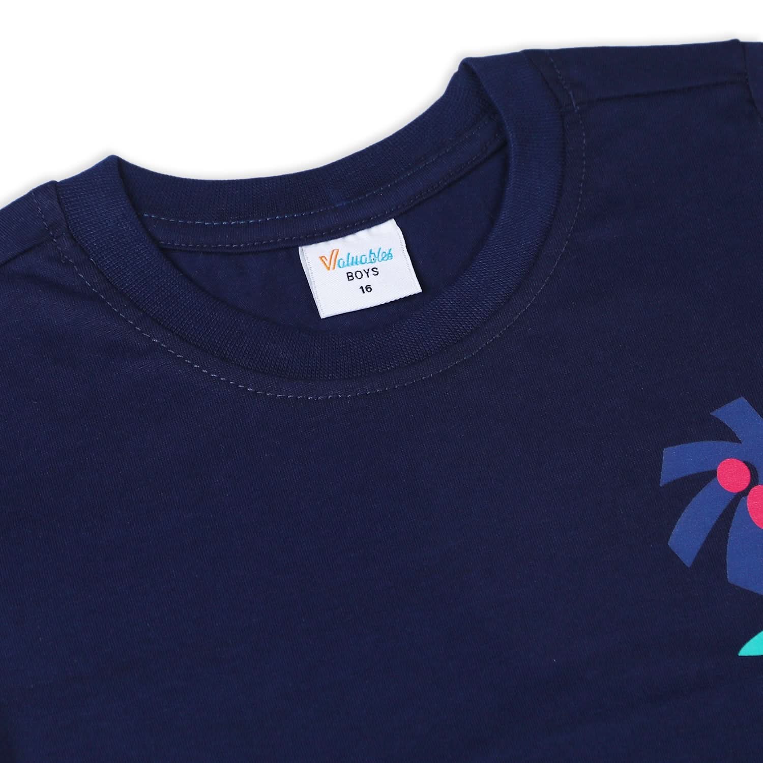 Boys Half Sleeves T-Shirt - Navy Blue, Boys T-Shirts, Chase Value, Chase Value