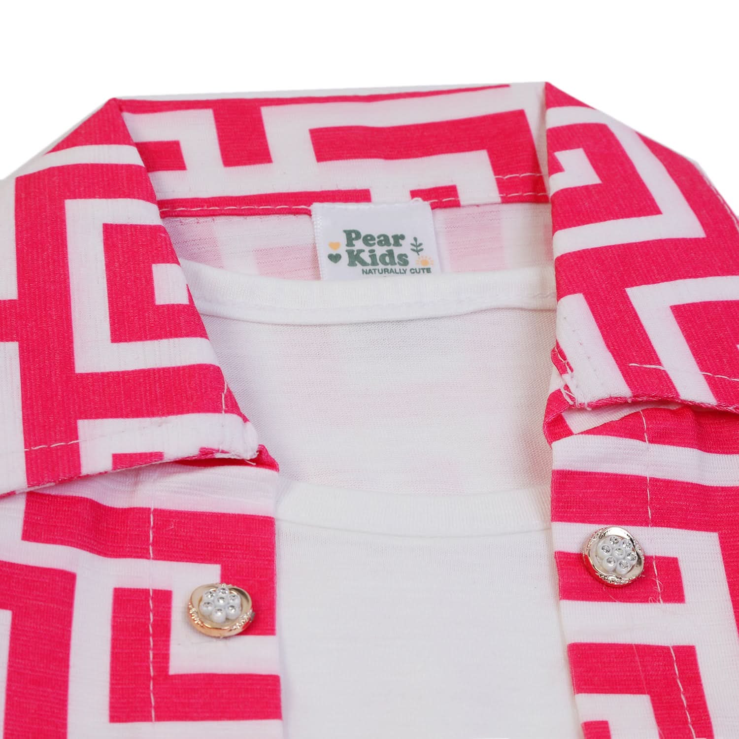Girls Half Sleeves Suit - Pink, Girls Suits, Chase Value, Chase Value