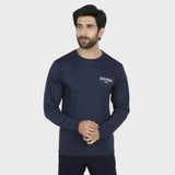 Men's Full Sleeves Printed T-Shirt - Navy Blue, Men's T-Shirts & Polos, Chase Value, Chase Value