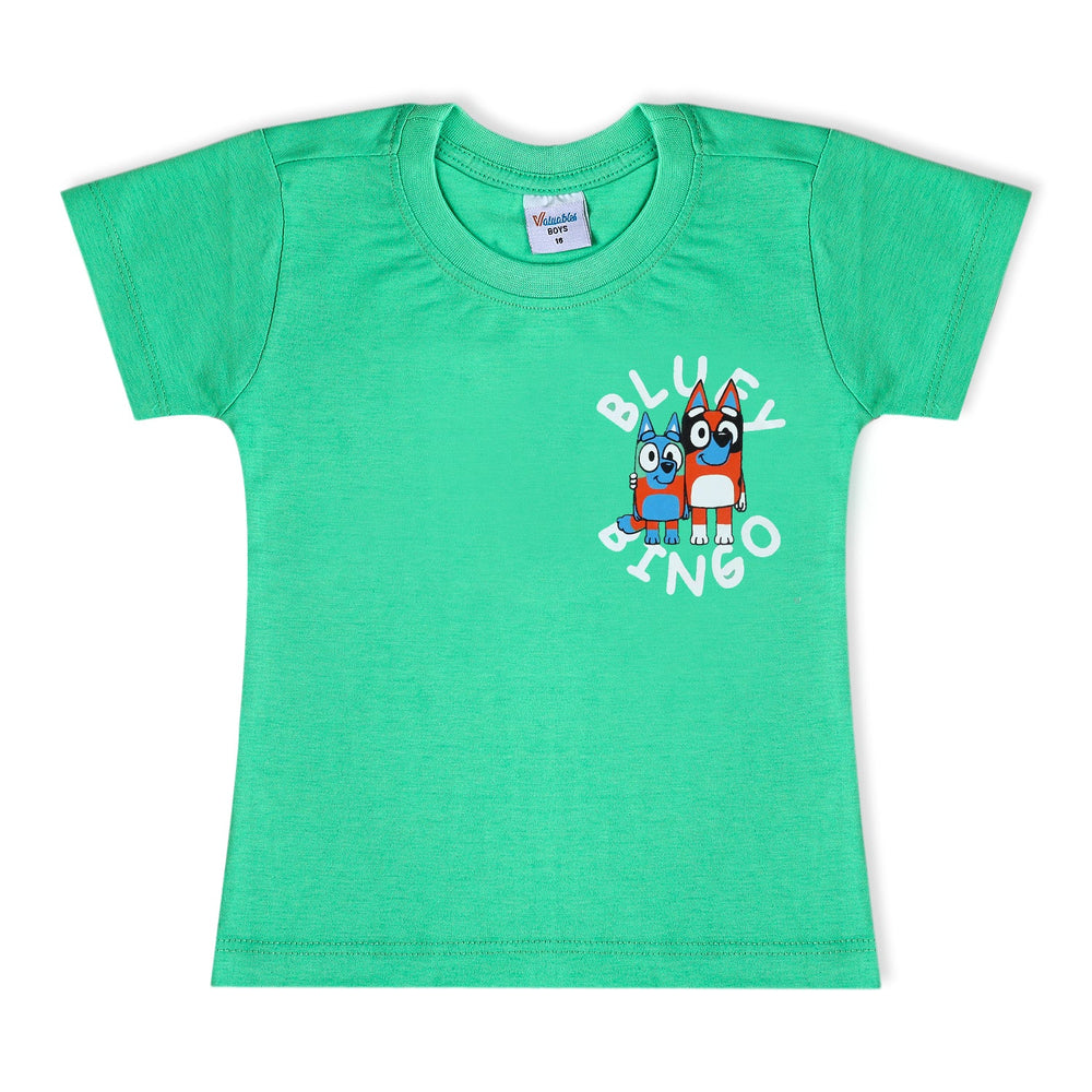 Boys Half Sleeves T-Shirt - Green, Boys T-Shirts, Chase Value, Chase Value