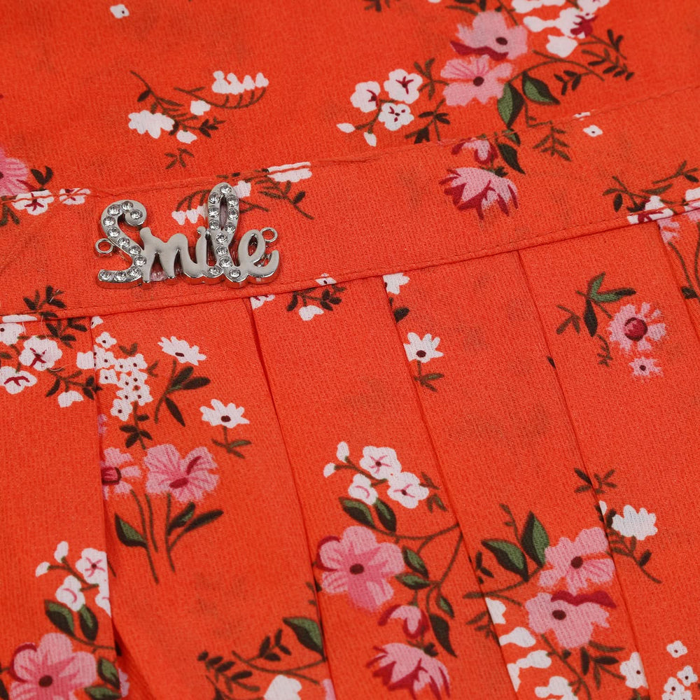 Girls Half Sleeves Pant Suit - Orange, Girls Suits, Chase Value, Chase Value