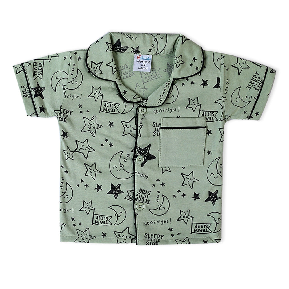 Valuable Newborn Boys Half Sleeves Night Suit - Sea Green, Newborn Boys Sets & Suits, Chase Value, Chase Value