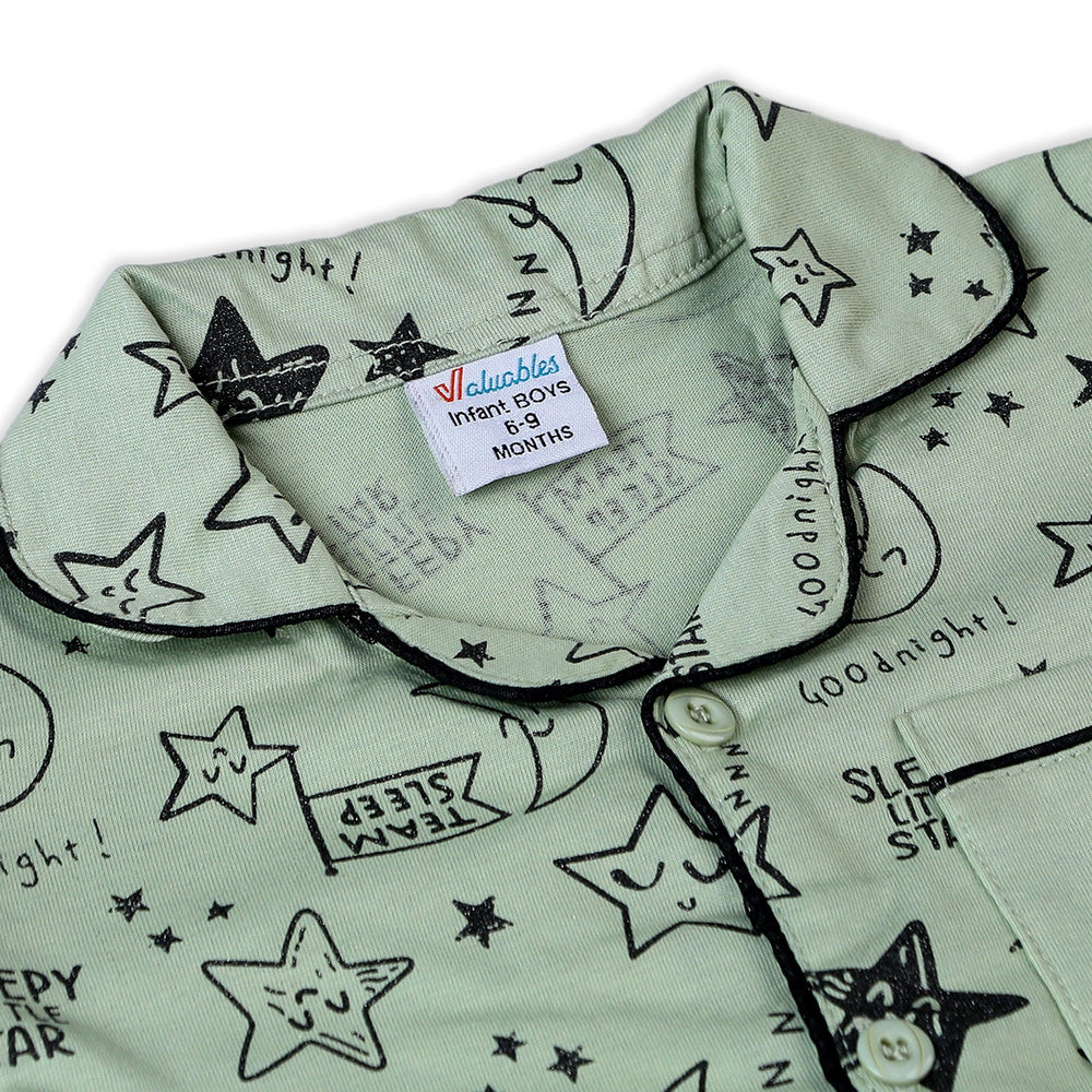 Valuable Newborn Boys Half Sleeves Night Suit - Sea Green, Newborn Boys Sets & Suits, Chase Value, Chase Value