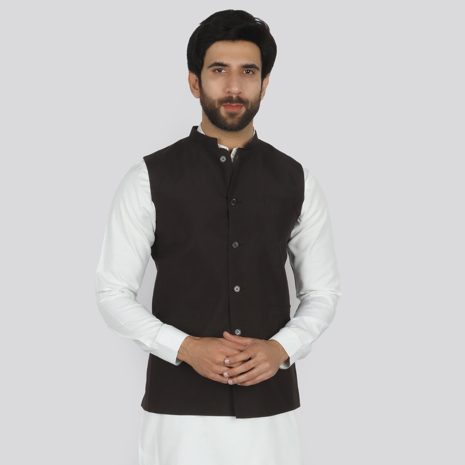 Men's Plain Waistcoat - Black, Men's Waist Coats, Chase Value, Chase Value