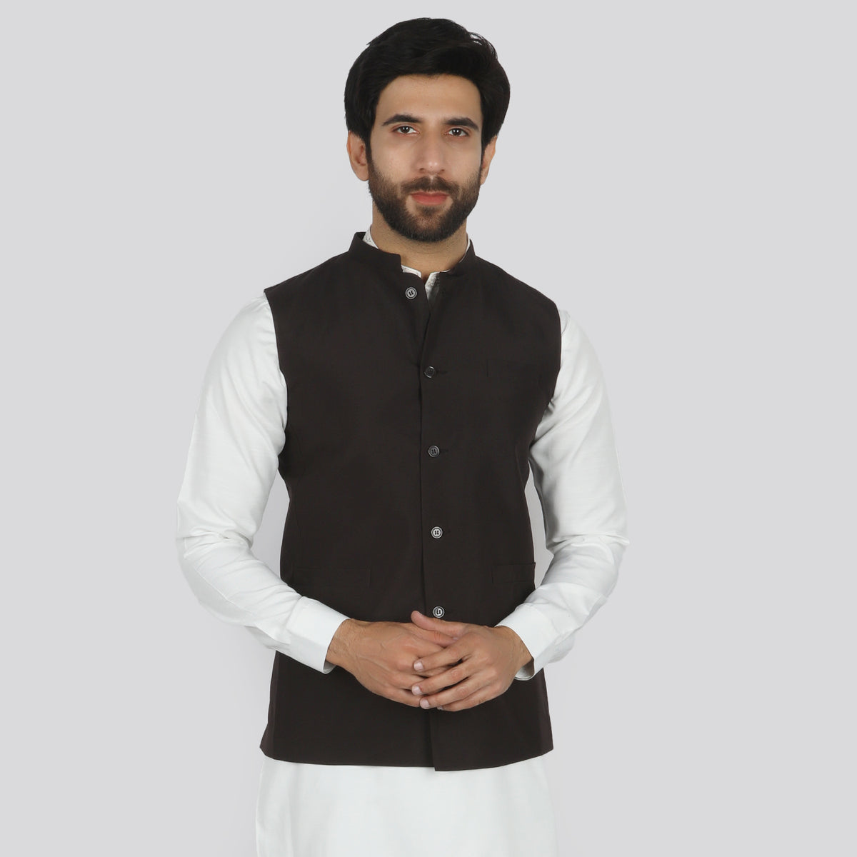 Men's Plain Waistcoat - Black, Men's Waist Coats, Chase Value, Chase Value
