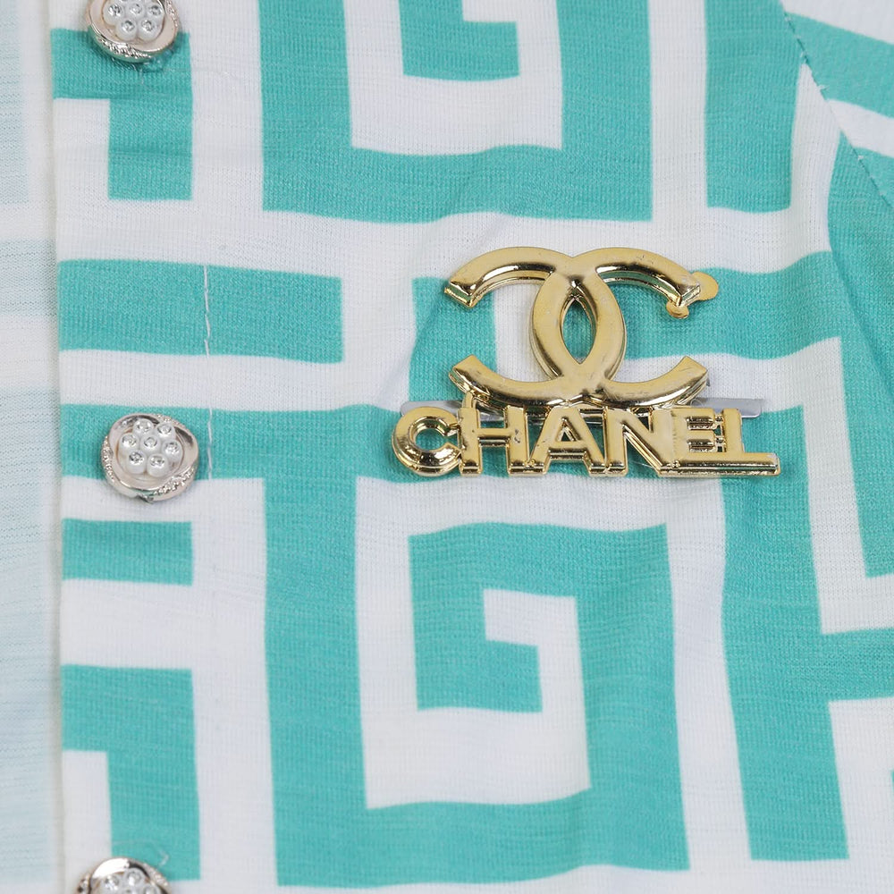 Girls Half Sleeves Suit - Green, Girls Suits, Chase Value, Chase Value