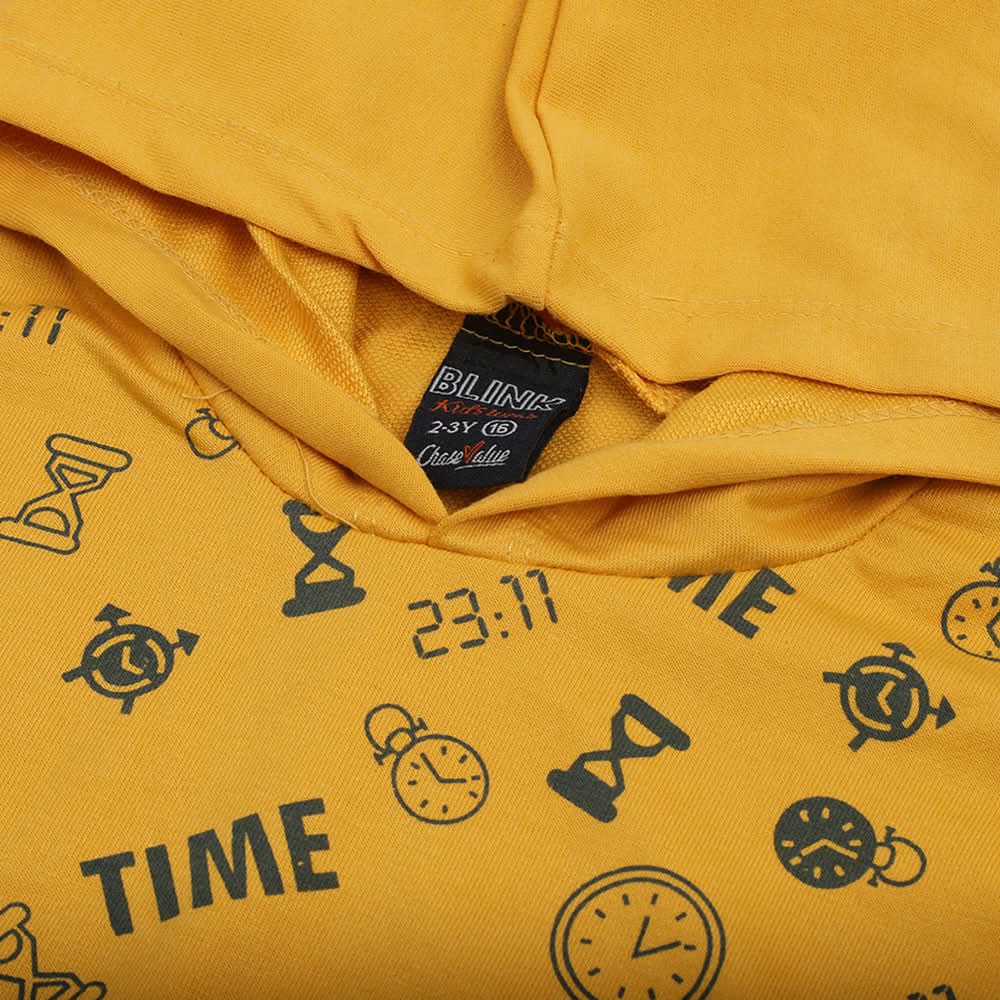 Boys Hoodie T-Shirt - Yellow, Boys Hoodies & Sweat Shirts, Chase Value, Chase Value