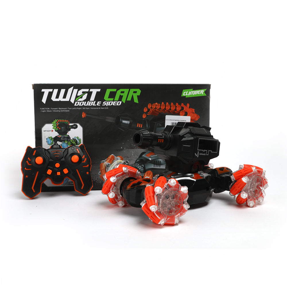 Soft Bullet Twist Double Remote Car For Kids With Light And Music - Green, Remote Control, Chase Value, Chase Value