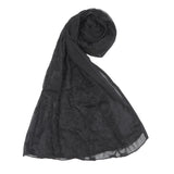 Women's Chiffon Plain Dupatta - Black, Women Dupatta, Chase Value, Chase Value