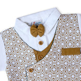 Valuable Newborn Boys Half Sleeves Suit - Brown, Newborn Boys Sets & Suits, Chase Value, Chase Value