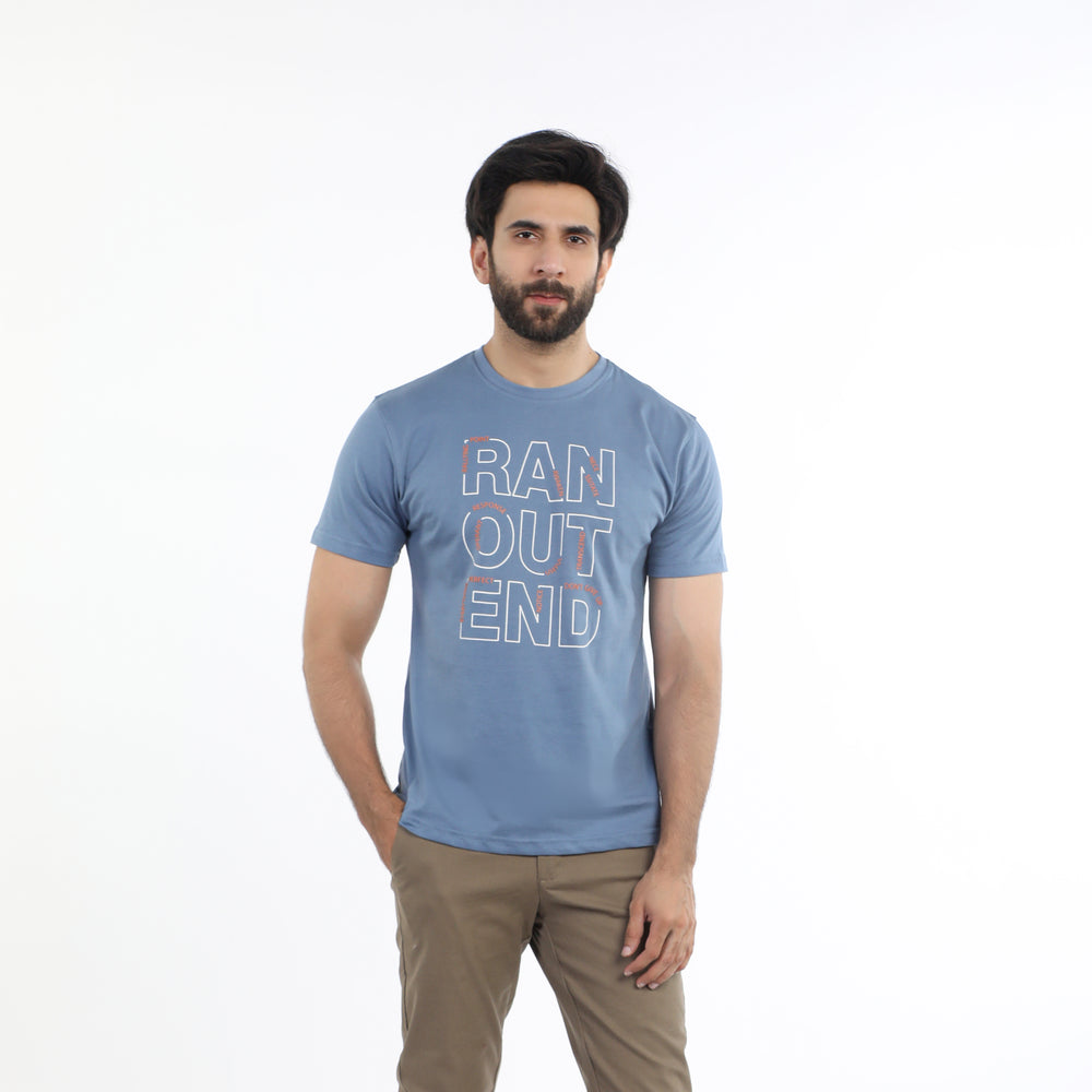 Eminent Men's Half Sleeves Round Neck T-Shirt - Ash Blue, Men's T-Shirts & Polos, Eminent, Chase Value