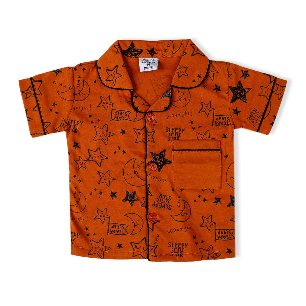 Valuable Newborn Boys Half Sleeves Night Suit - Rust, Newborn Boys Sets & Suits, Chase Value, Chase Value