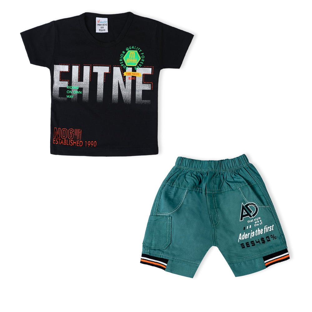 Valuable Newborn Boys Half Sleeves Suit - Black, Newborn Boys Sets & Suits, Chase Value, Chase Value