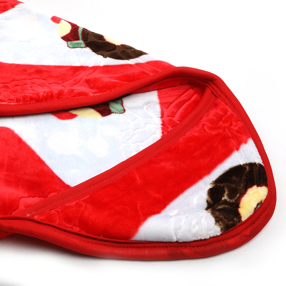 Tiny tots Embossed Hoodie Blanket - Red, Kids Blanket, Chase Value, Chase Value