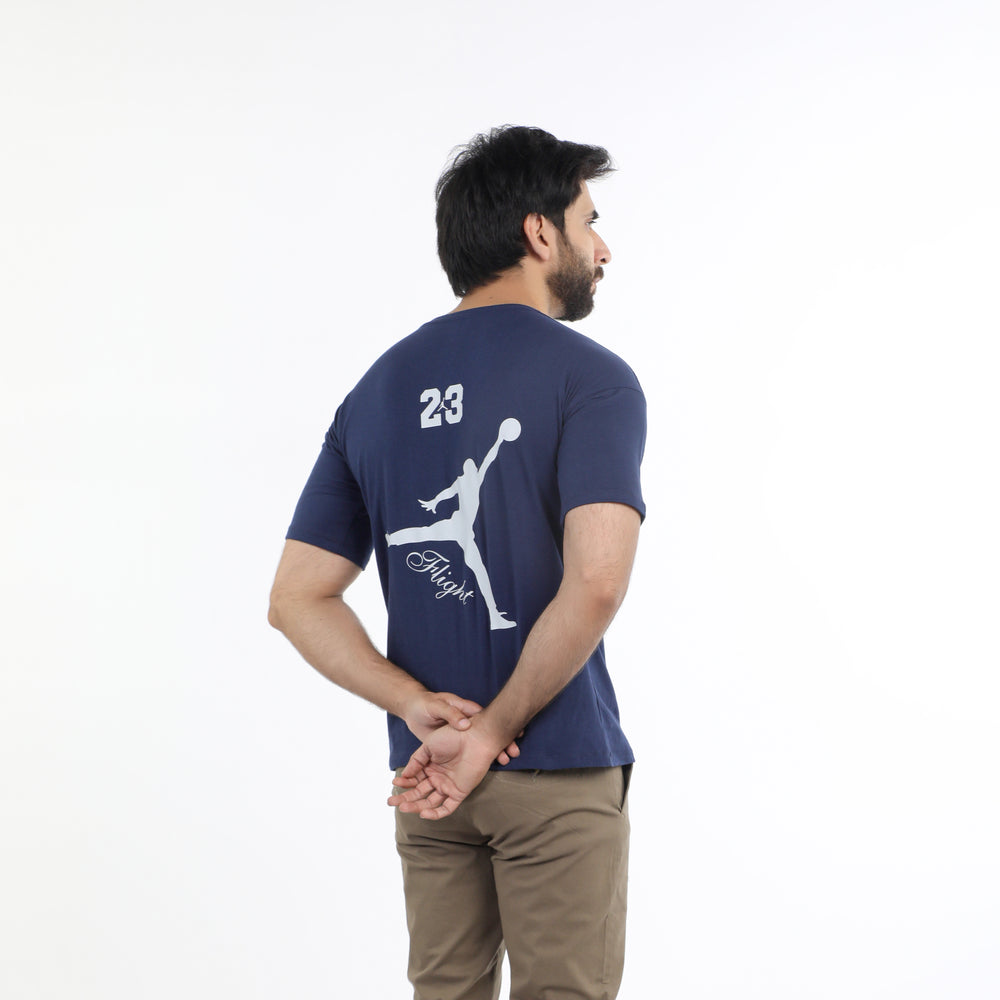 Men's Half Sleeves T-Shirt - Navy Blue, Men's T-Shirts & Polos, Chase Value, Chase Value