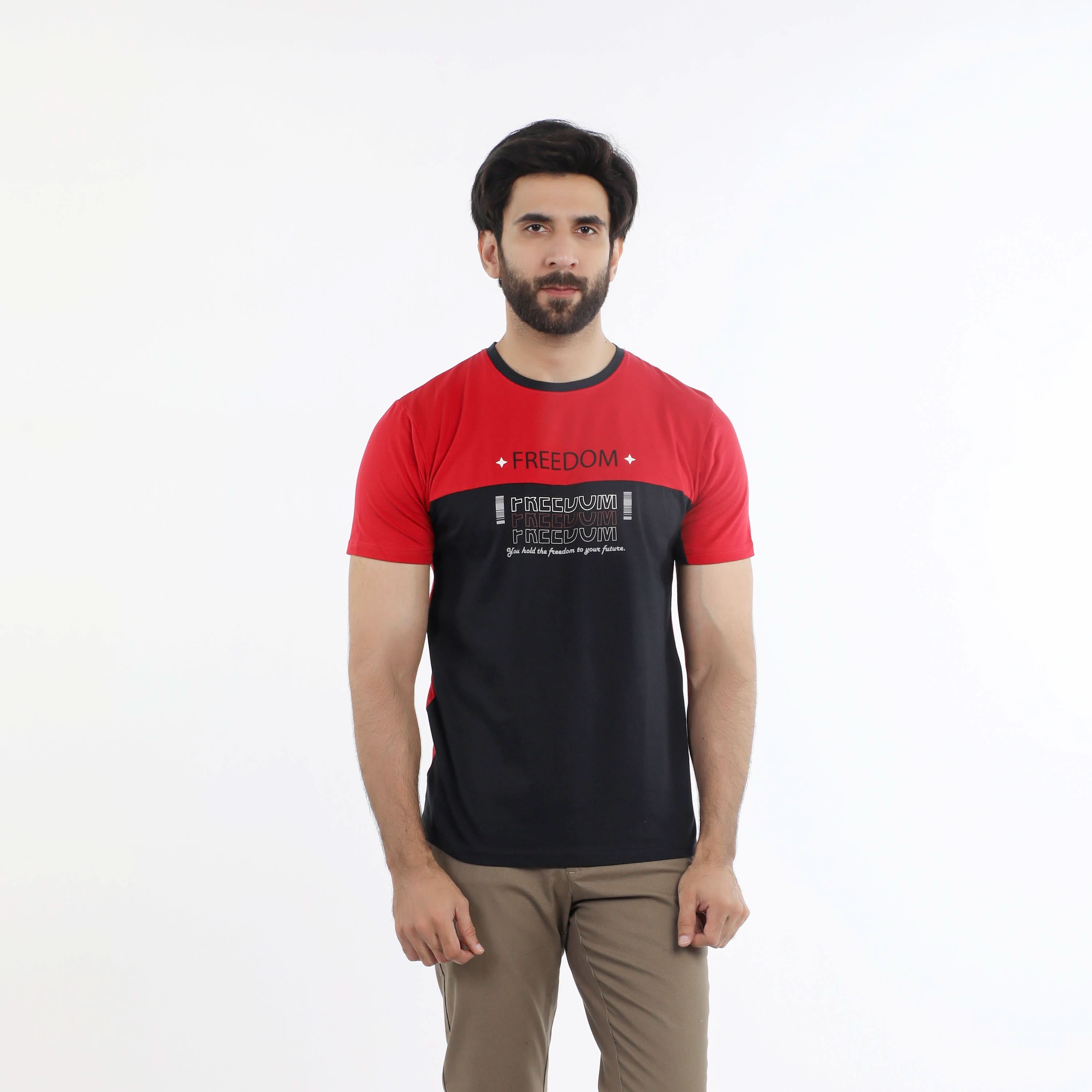 Eminent Men's Half Sleeves T-Shirt - Red, Men's T-Shirts & Polos, Eminent, Chase Value