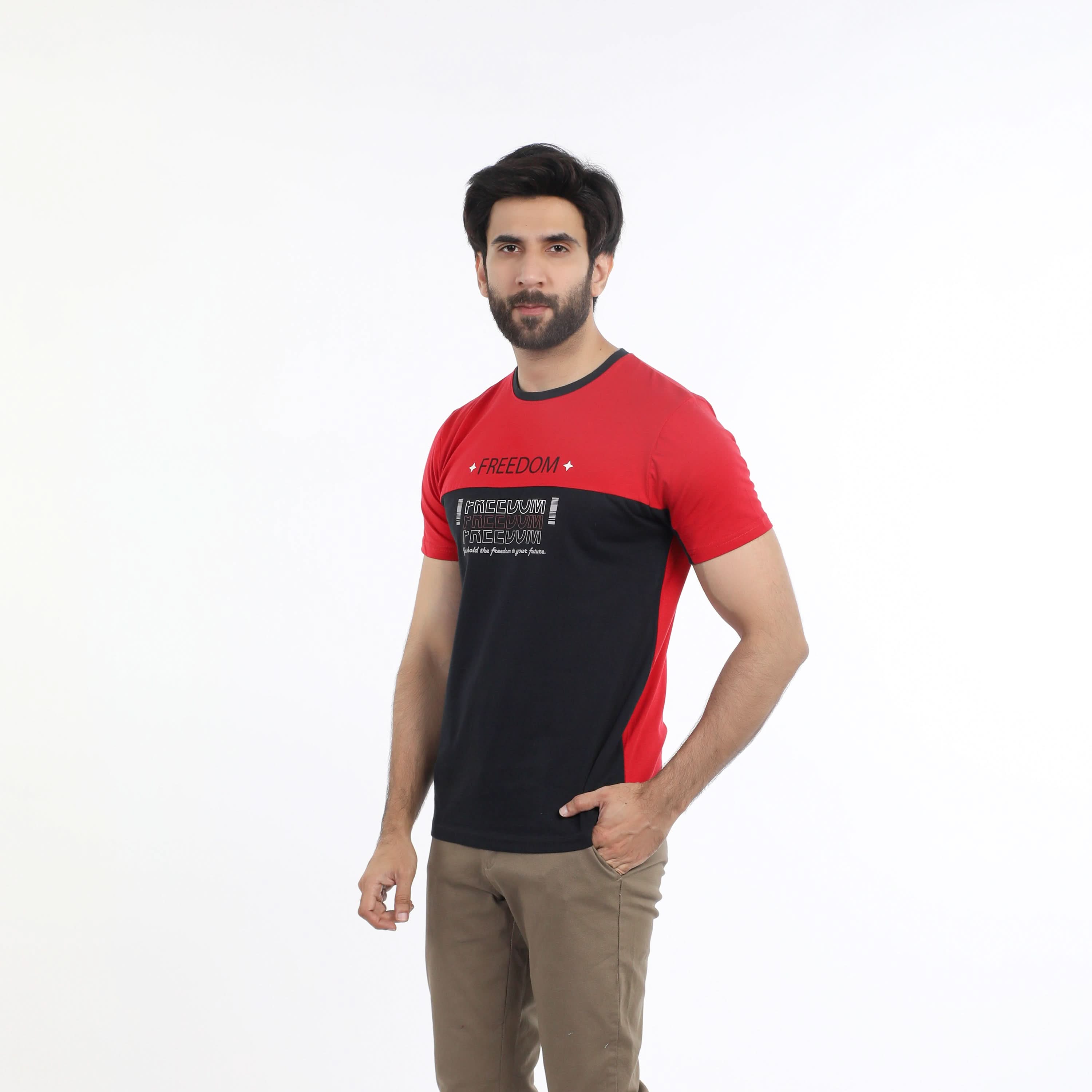 Eminent Men's Half Sleeves T-Shirt - Red, Men's T-Shirts & Polos, Eminent, Chase Value