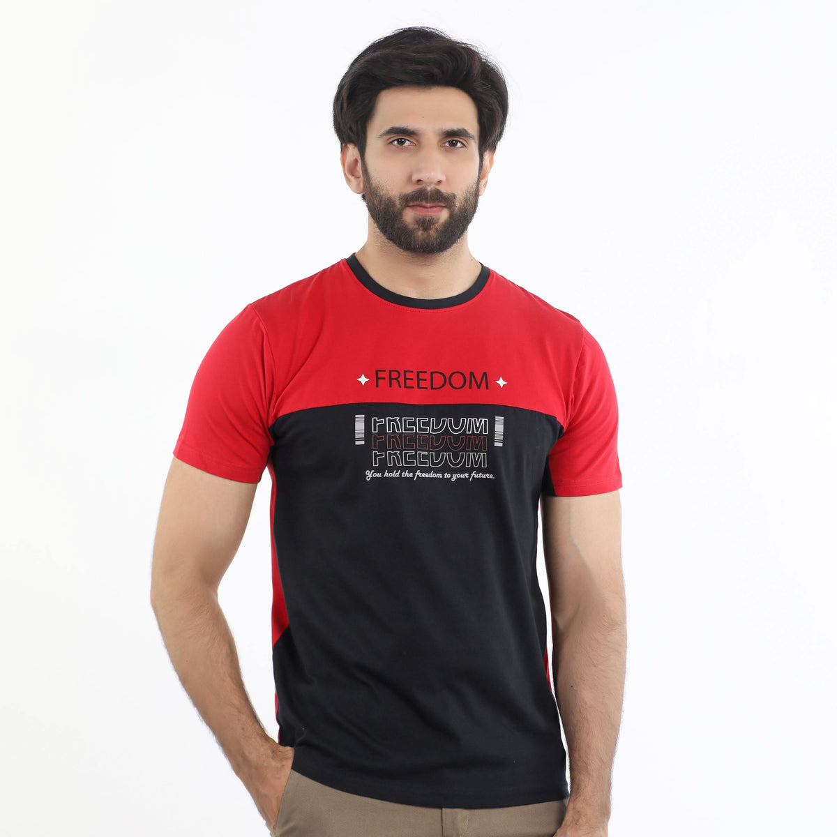 Eminent Men's Half Sleeves T-Shirt - Red, Men's T-Shirts & Polos, Eminent, Chase Value
