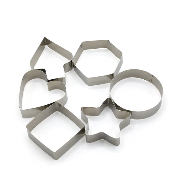 Biscuit Cutter 6 Pcs - Silver