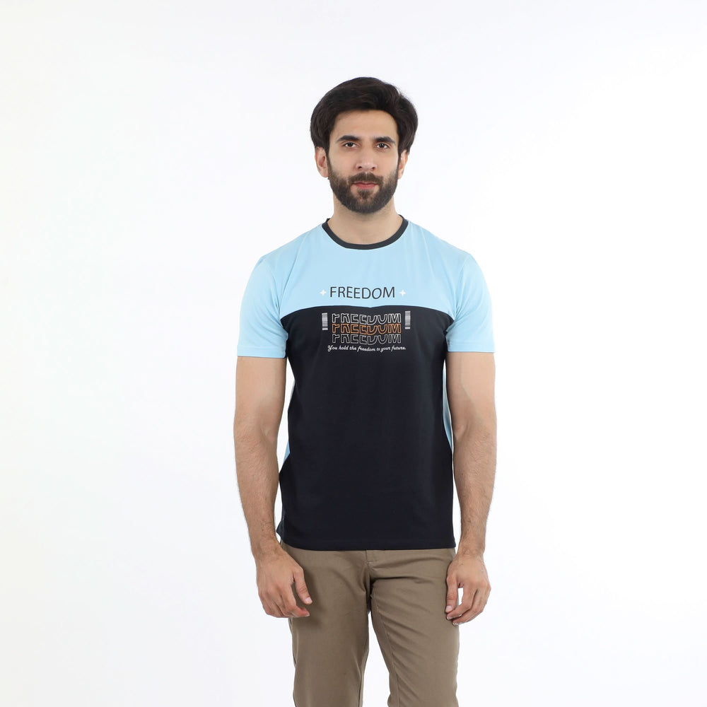 Eminent Men's Half Sleeves T-Shirt - Powder Blue, Men's T-Shirts & Polos, Eminent, Chase Value