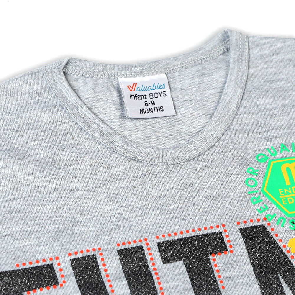 Valuable Newborn Boys Half Sleeves Suit - Grey, Newborn Boys Sets & Suits, Chase Value, Chase Value