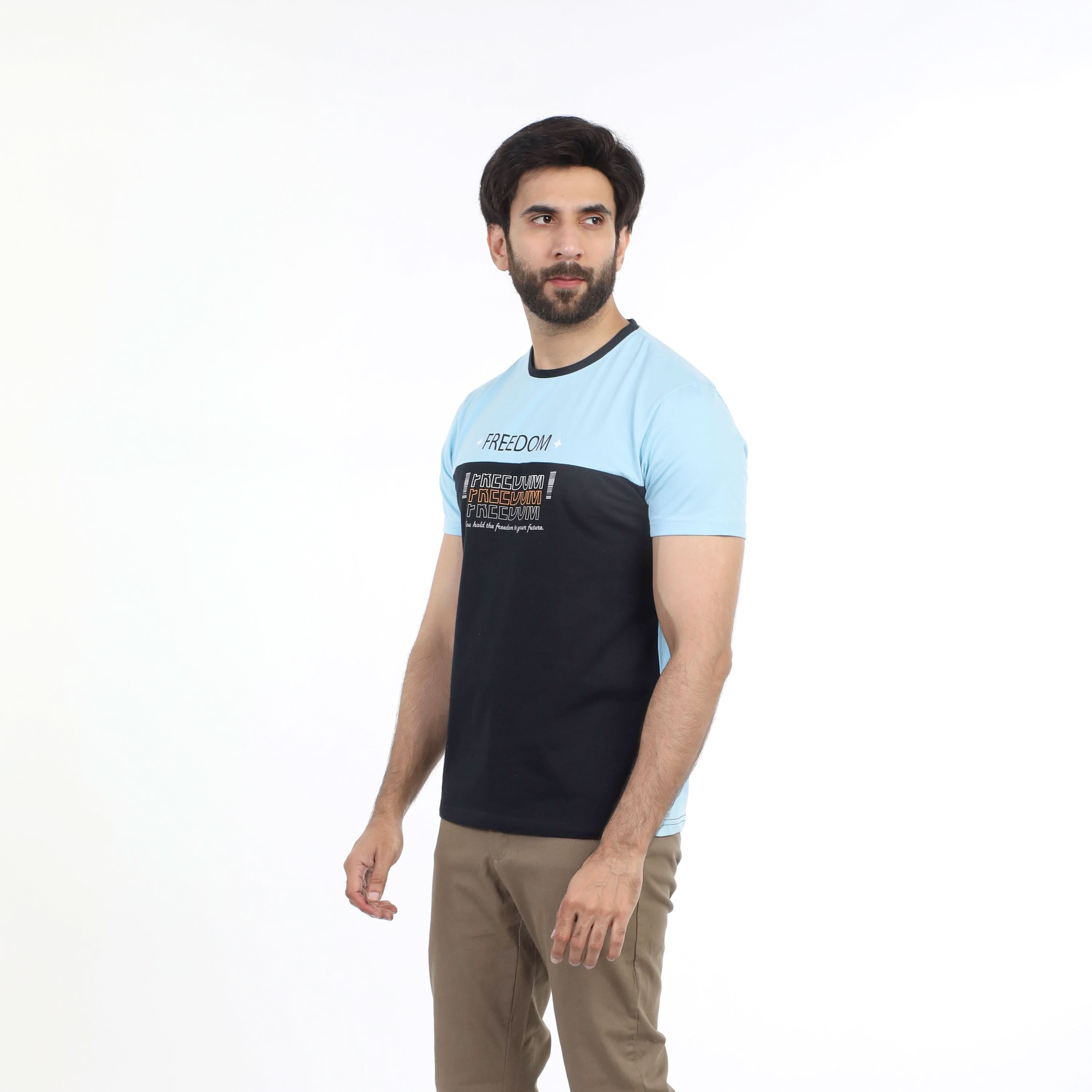 Eminent Men's Half Sleeves T-Shirt - Powder Blue, Men's T-Shirts & Polos, Eminent, Chase Value
