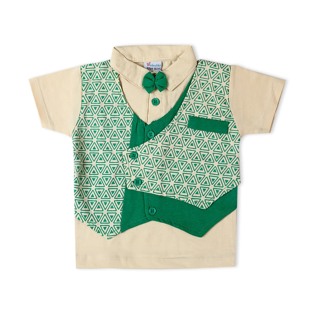Valuable Newborn Boys Half Sleeves Suit - Green, Newborn Boys Sets & Suits, Chase Value, Chase Value
