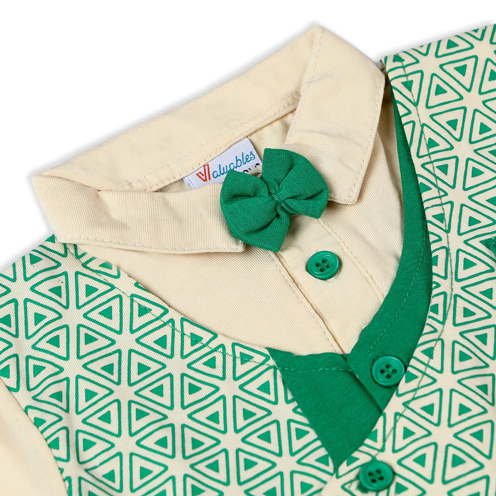 Valuable Newborn Boys Half Sleeves Suit - Green, Newborn Boys Sets & Suits, Chase Value, Chase Value