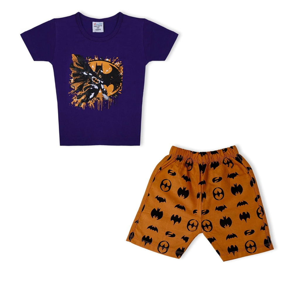 Valuable Newborn Boys Half Sleeves Suit - Purple, Newborn Boys Sets & Suits, Chase Value, Chase Value