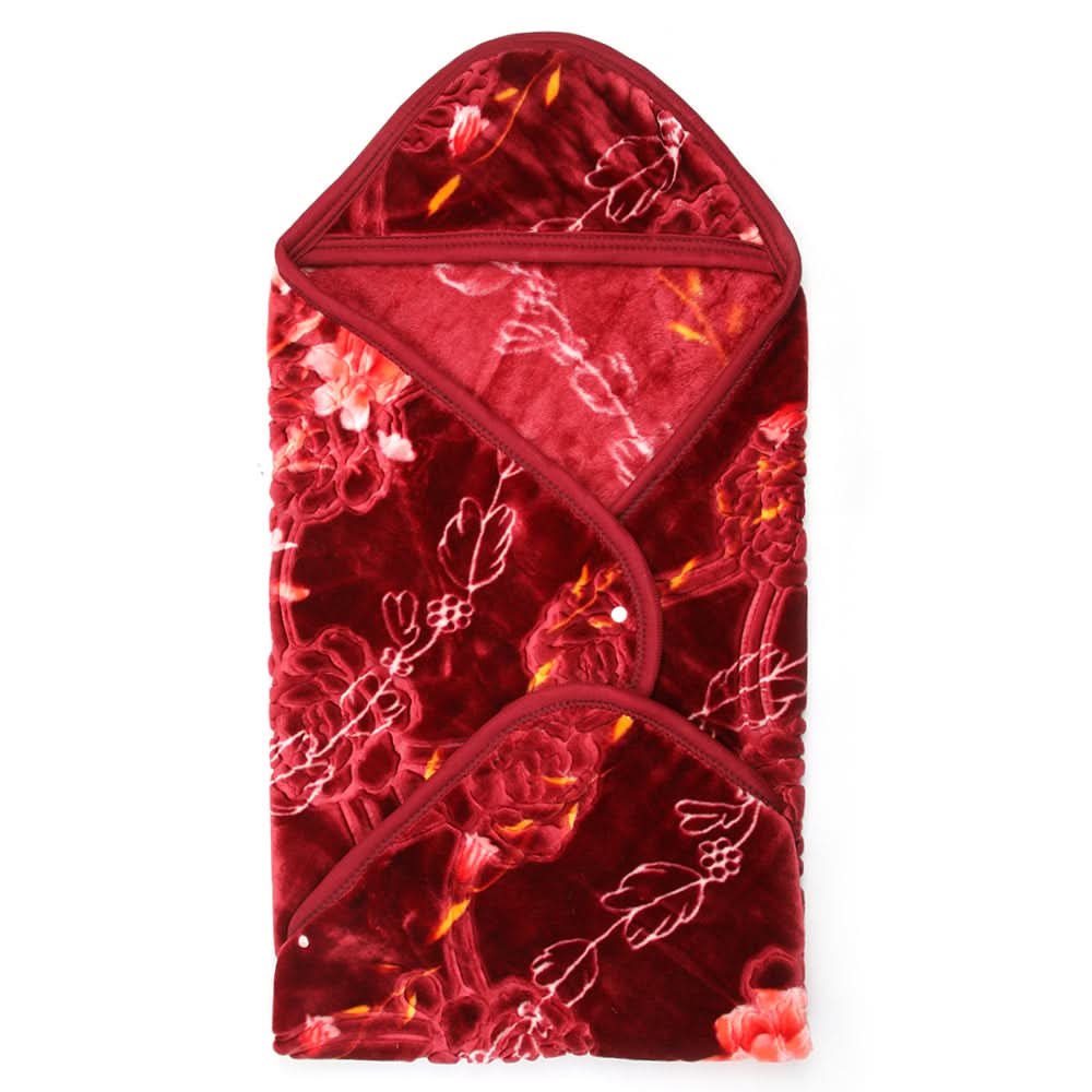 Baby Hoodie Blanket - Maroon, Kids Blanket, Chase Value, Chase Value