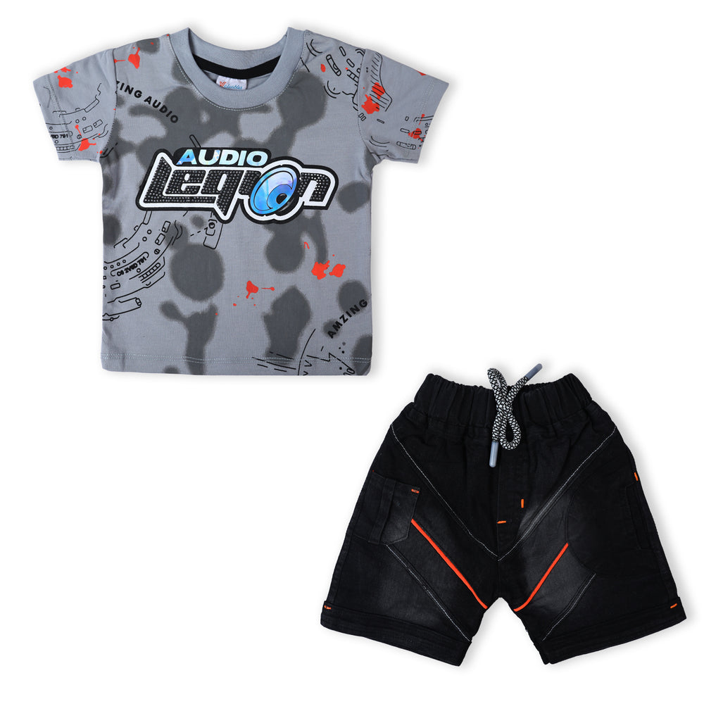 Valuable Newborn Boys Half Sleeves Suit - Grey, Newborn Boys Sets & Suits, Chase Value, Chase Value