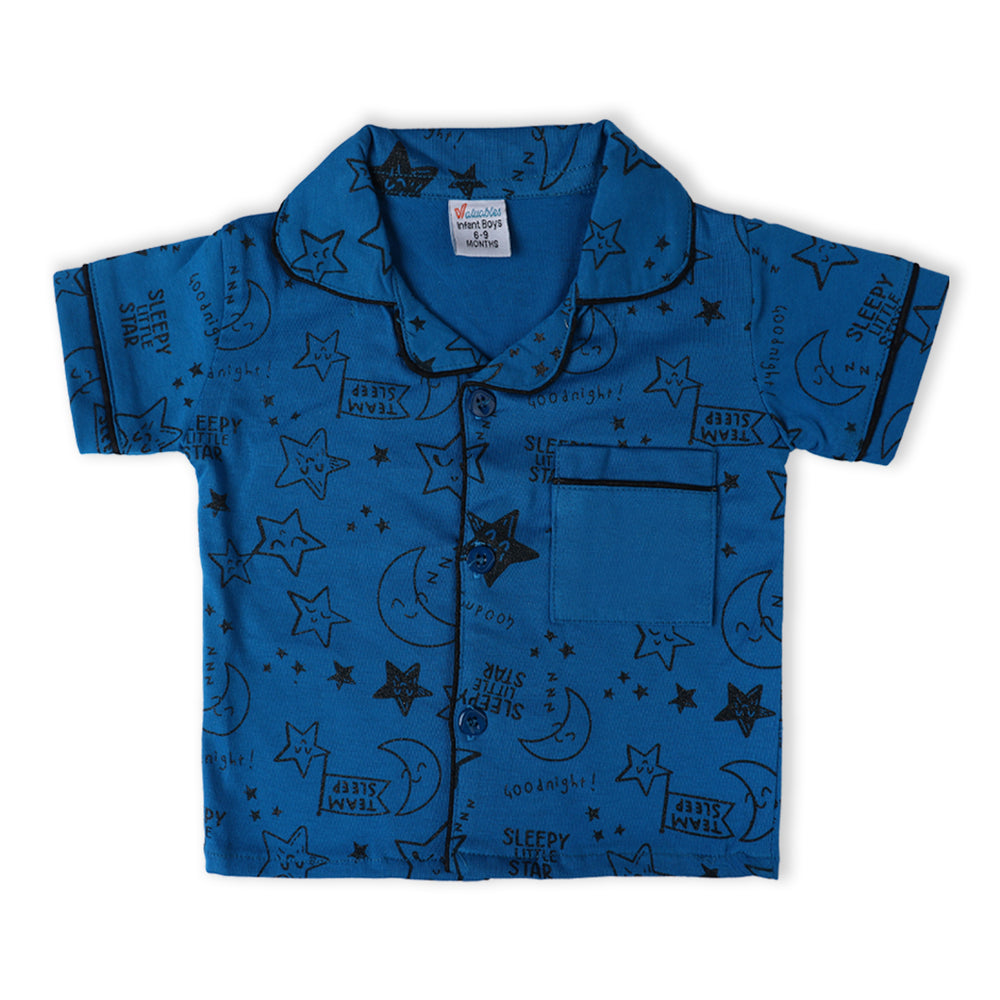 Valuable Newborn Boys Half Sleeves Night Suit - Blue, Newborn Boys Sets & Suits, Chase Value, Chase Value