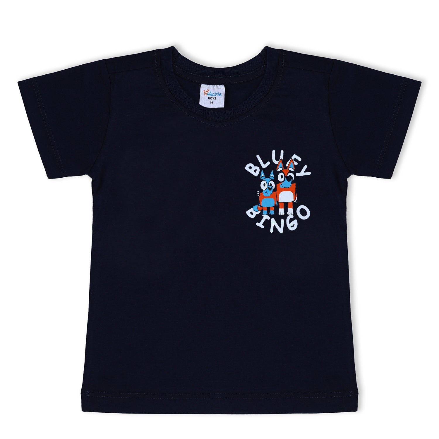 Boys Half Sleeves T-Shirt - Navy Blue, Boys T-Shirts, Chase Value, Chase Value
