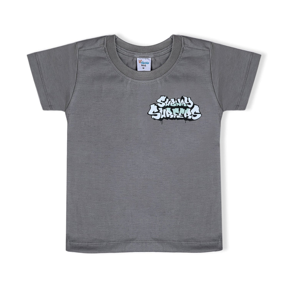 Boys Half Sleeves T-Shirt - Grey, Boys T-Shirts, Chase Value, Chase Value