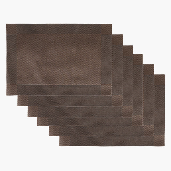 Table Mat Pack of 6 - Brown, Mats, Chase Value, Chase Value