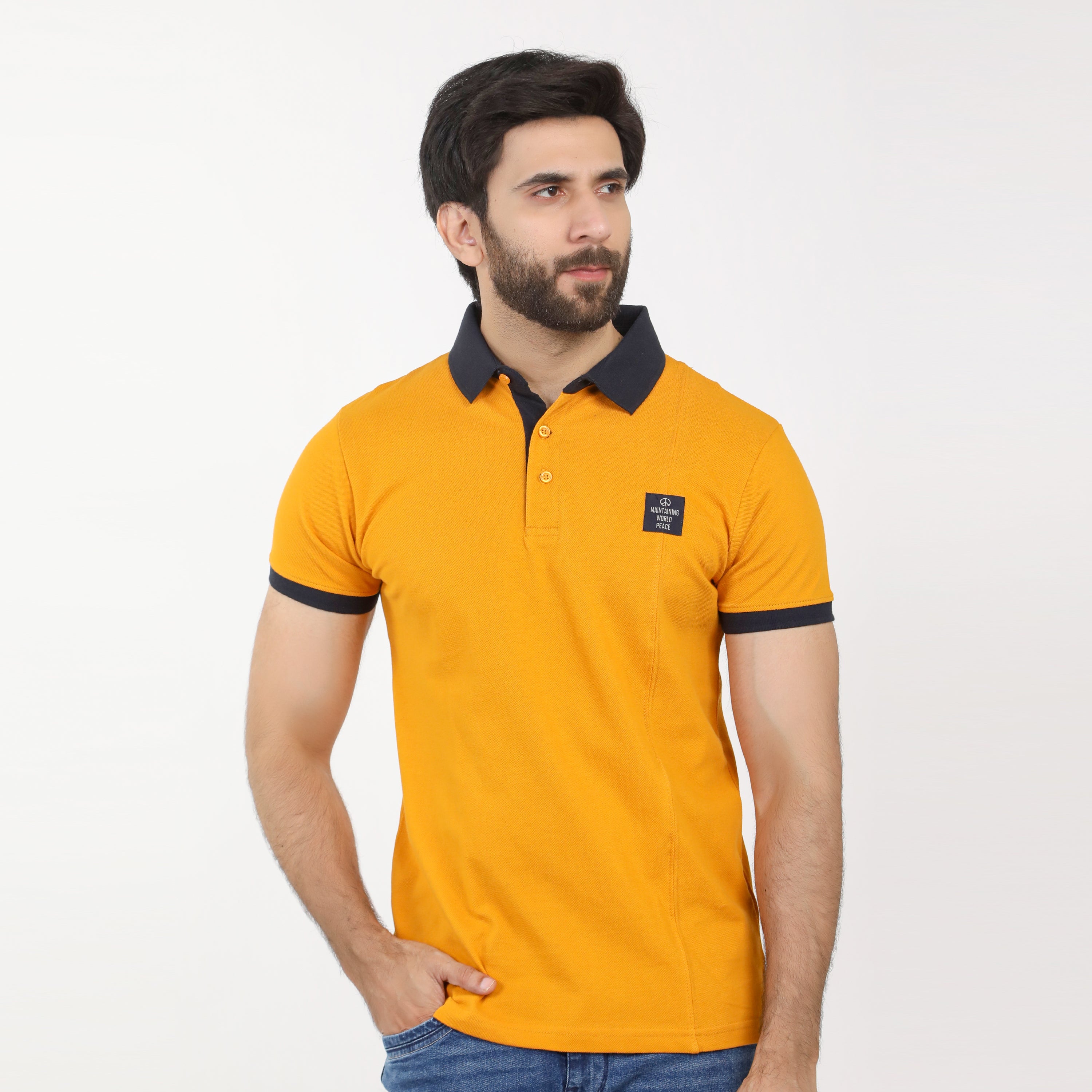 Eminent Men's Half Sleeves Polo T-Shirt - Golden, Men's T-Shirts & Polos, Eminent, Chase Value