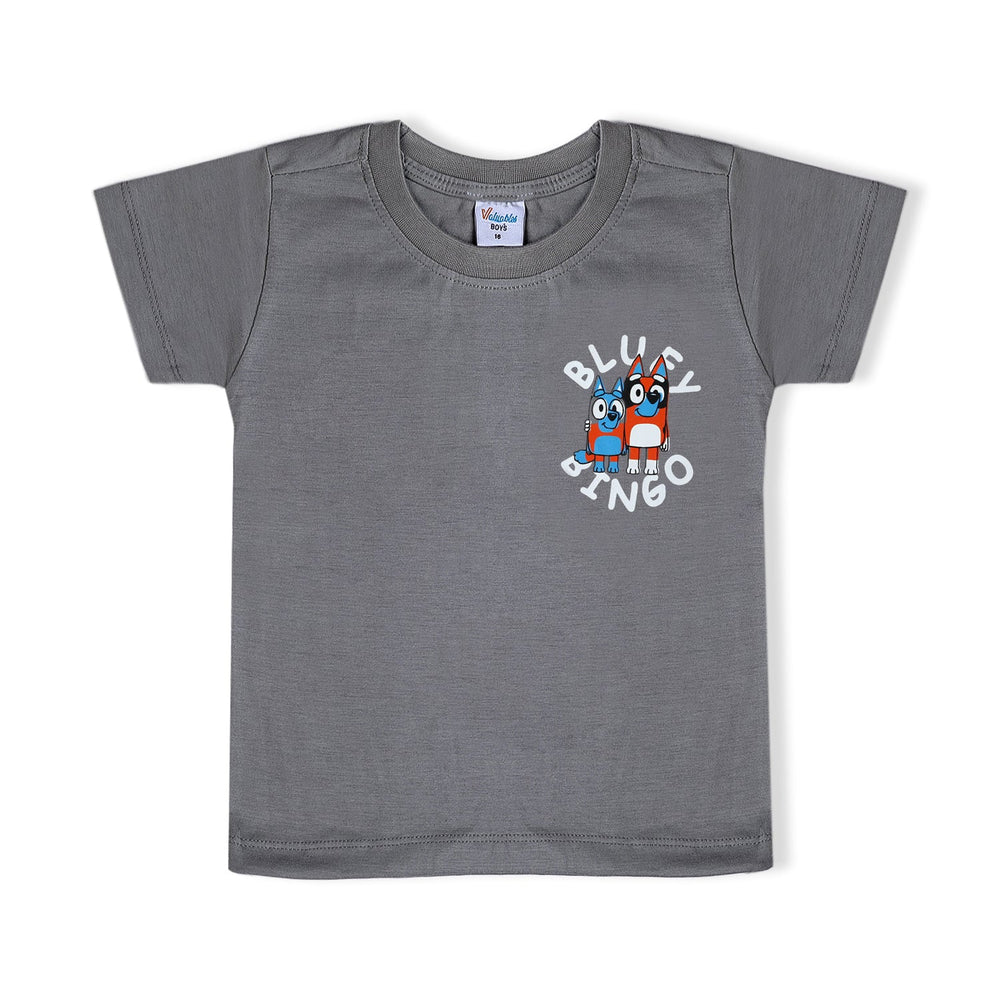 Boys Half Sleeves T-Shirt - Grey, Boys T-Shirts, Chase Value, Chase Value