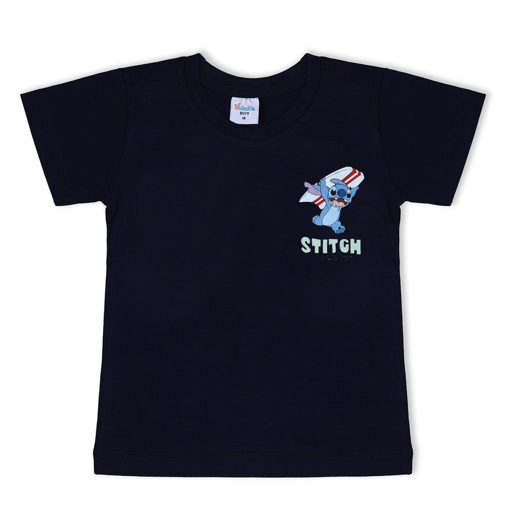 Boys Half Sleeves T-Shirt - Navy Blue, Boys T-Shirts, Chase Value, Chase Value