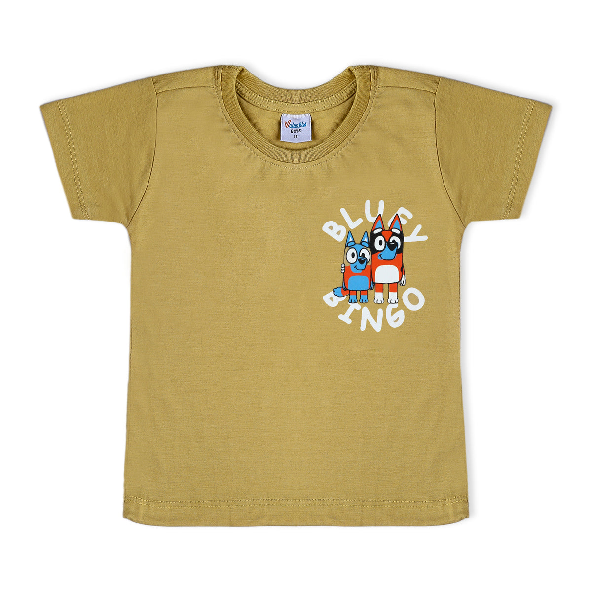 Boys Half Sleeves T-Shirt - Khaki, Boys T-Shirts, Chase Value, Chase Value