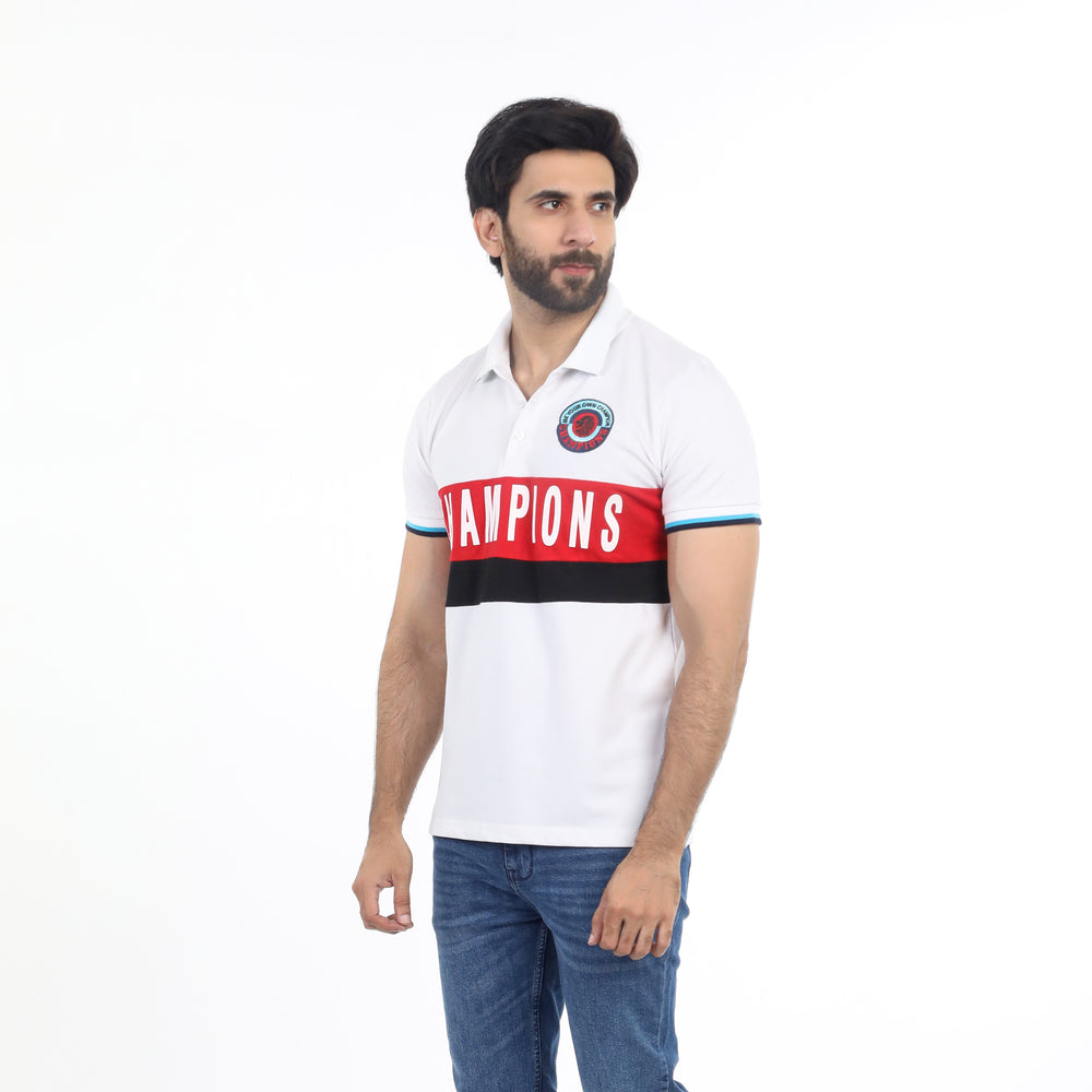 Men's Half Sleeves Polo T-Shirt - White, Men's T-Shirts & Polos, Chase Value, Chase Value