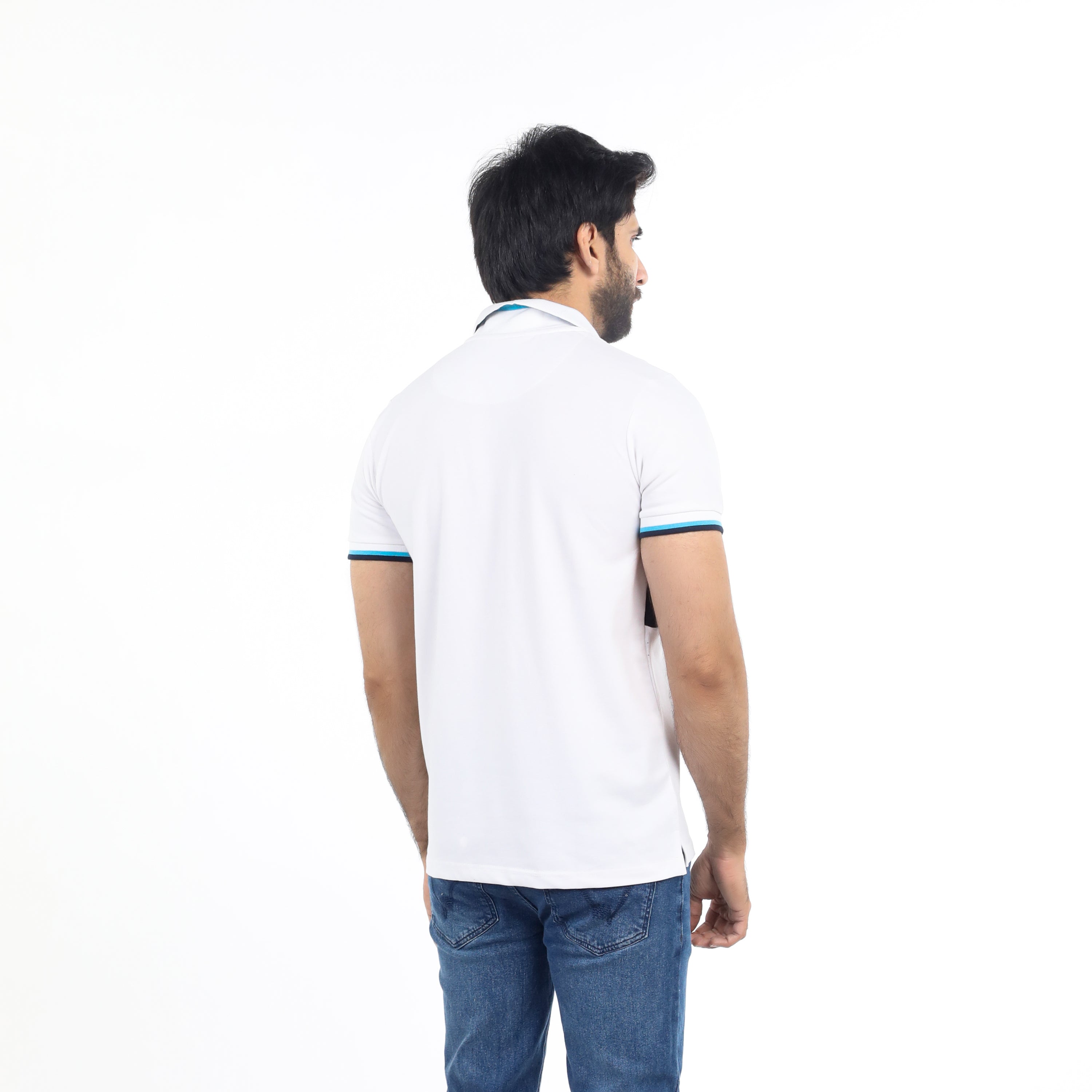Men's Half Sleeves Polo T-Shirt - White, Men's T-Shirts & Polos, Chase Value, Chase Value