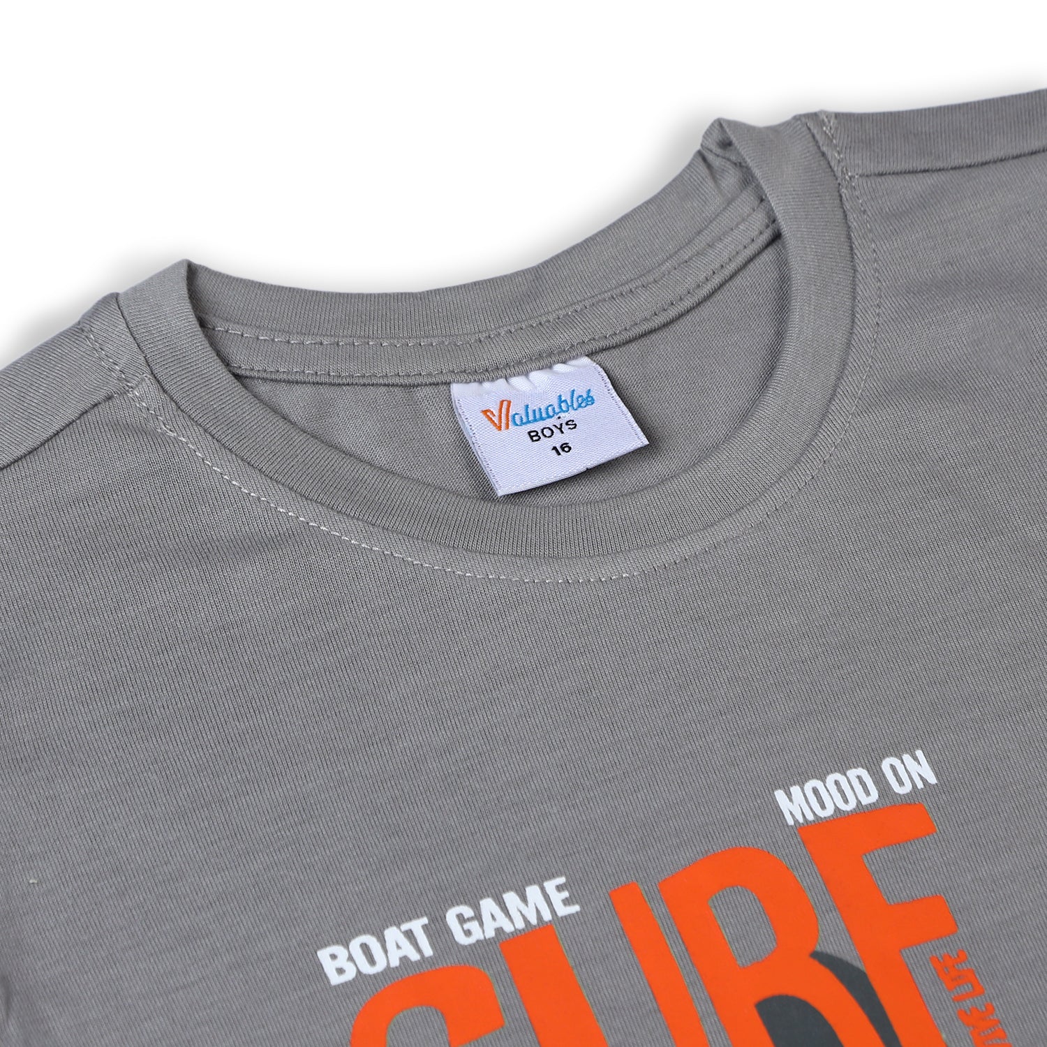 Boys Half Sleeves T-Shirt - Grey, Boys T-Shirts, Chase Value, Chase Value