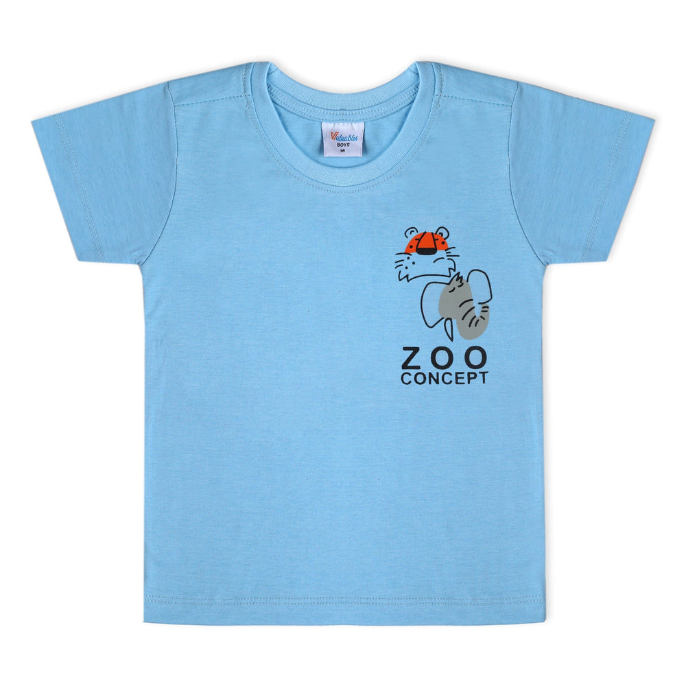 Boys Half Sleeves T-Shirt - Blue - Blue, Boys T-Shirts, Chase Value, Chase Value