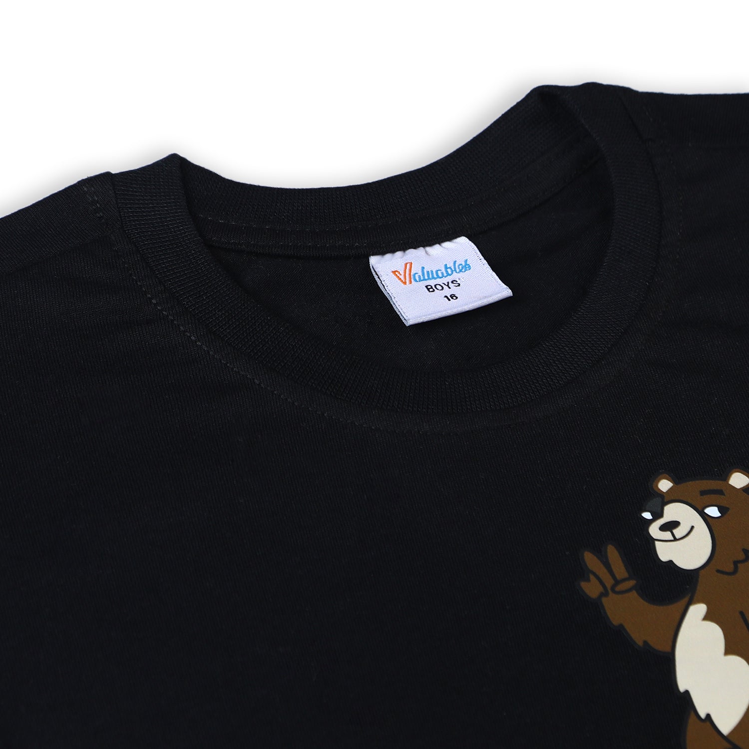 Boys Half Sleeves T-Shirt - Black, Boys T-Shirts, Chase Value, Chase Value