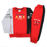 Boys Full Sleeves 2Pcs Suits - Red, Boys Sets & Suits, Chase Value, Chase Value