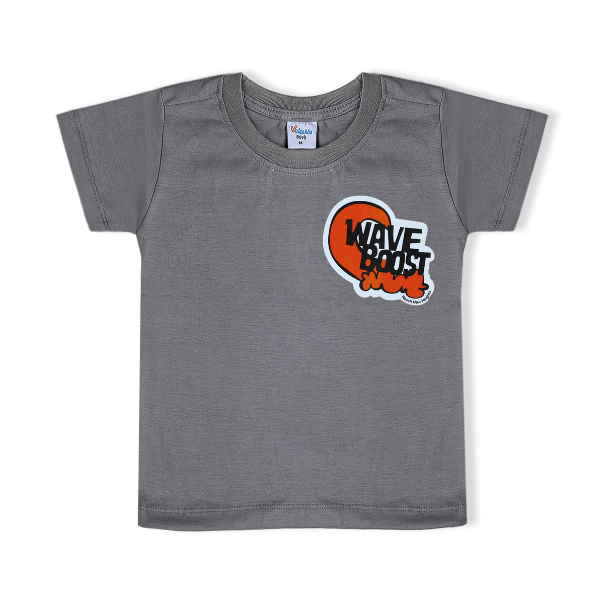 Boys Half Sleeves T-Shirt - Grey, Boys T-Shirts, Chase Value, Chase Value