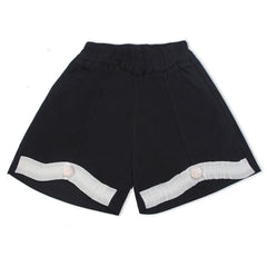 Girls Cotton Shorts - Black