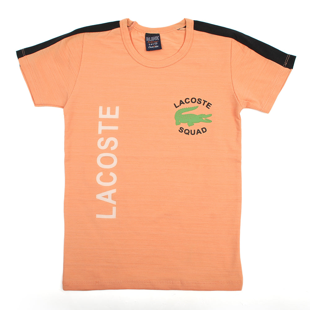 Boys Half Sleeves T-Shirt - Peach, Boys T-Shirts, Chase Value, Chase Value