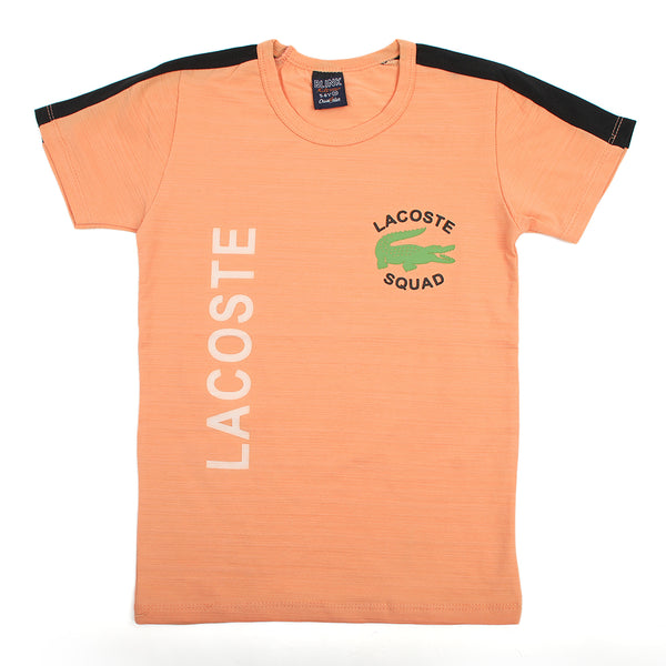 Boys Half Sleeves T-Shirt - Peach